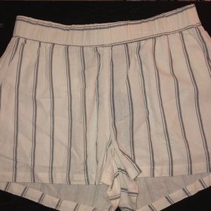 Striped white shorts